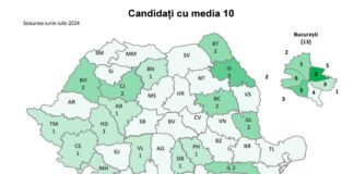 TOP. Județele unde s-au obținut cele mai multe medii de 10 la Bacalaureat