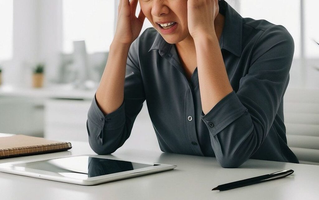 femeie obosită nervoasă