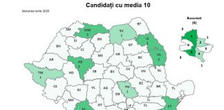 TOP. Județele unde s-au obținut cele mai multe medii de 10 la Bacalaureat